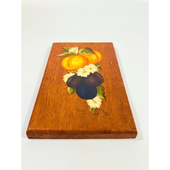 Wooden Wall Art Hand Painted Fruit on Board Kitchen Home Decor Decorative Accent - Picture 2 of 13
